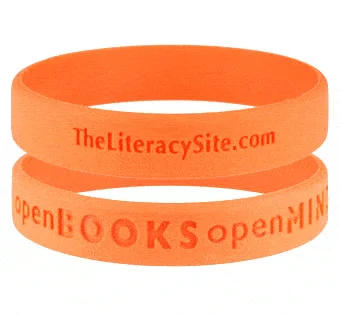 silver engraved bracelets-Open Books Open Minds Silicone Bracelet!