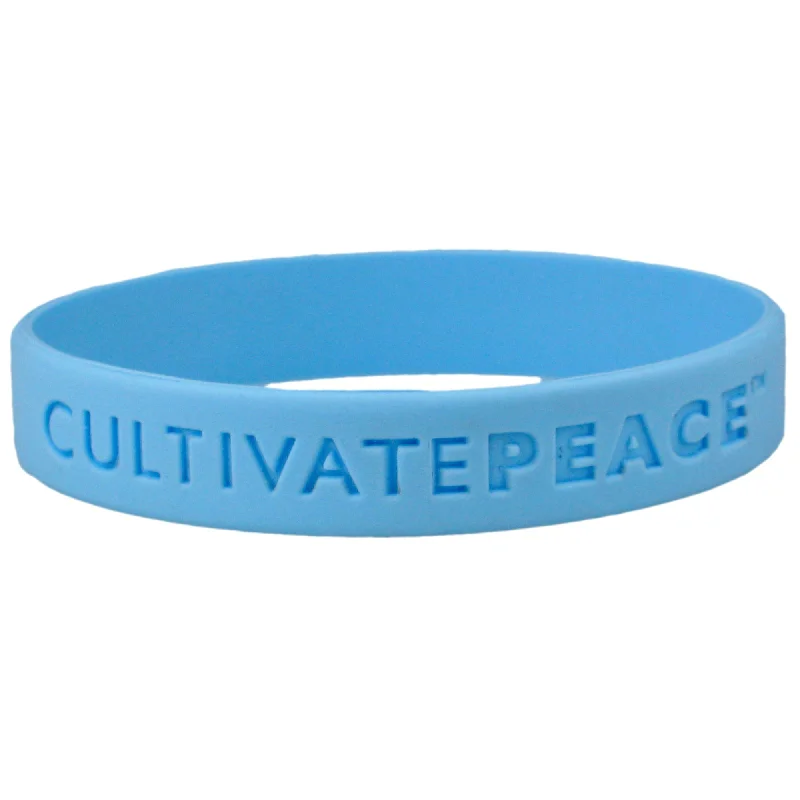 silver bangles for women-Hunger Site Cultivate Peace Silicone Bracelet