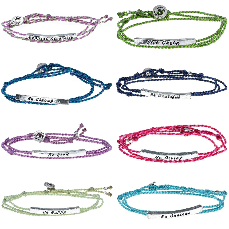 men’s friendship bracelets-Be Inspired Triple Wrap Bracelet