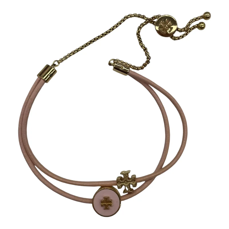 engraved leather bracelets-Bracelet Designer By Tory Burch In Pink