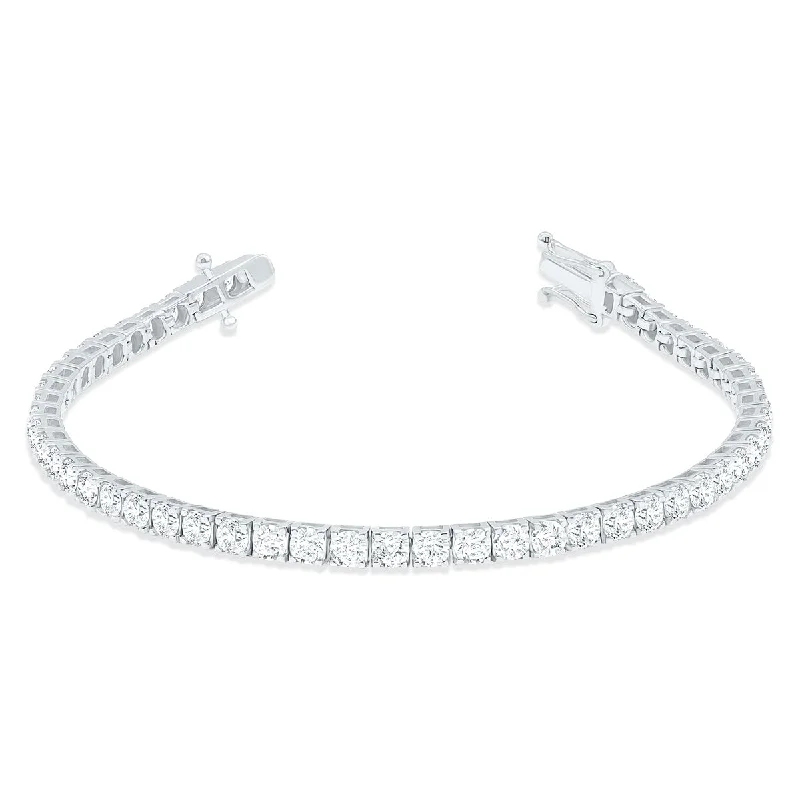 women’s vintage charm bracelets-Marquee 7 Carat TW Diamond Tennis Bracelet in 14K White Gold