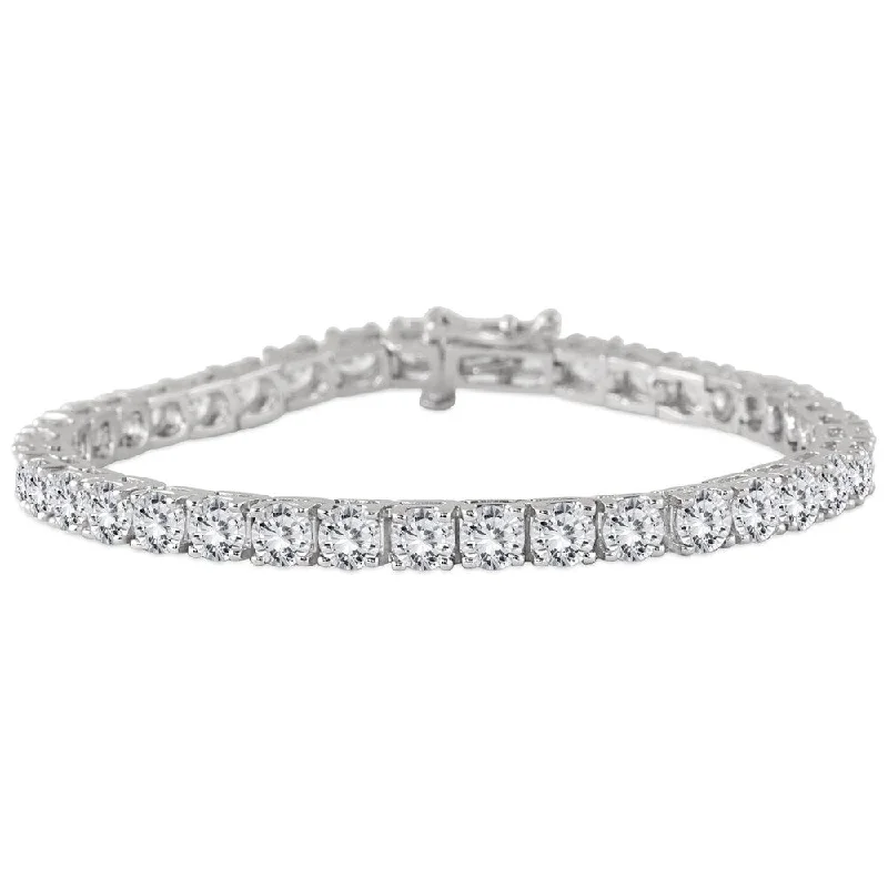 handmade bracelets for women-PREMIUM QUALITY 10 Carat TW Diamond Bracelet 18K White Gold (E-F Color, SI1-SI2 Clarity)