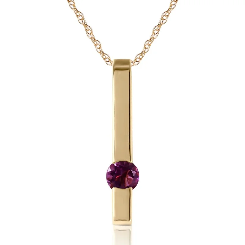 multi-layer necklace for women -0.25 Carat 14K Gold Just You Amethyst Necklace