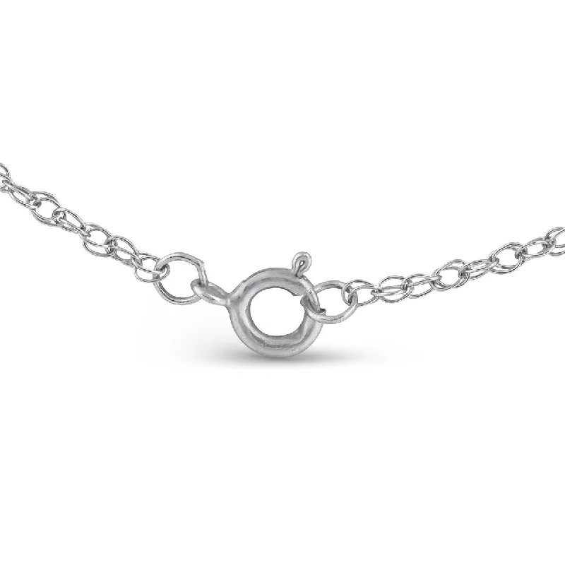 butterfly pendant necklace -1/2 Ct Circle Lab Grown Diamond Pendant White Gold 18" Necklace