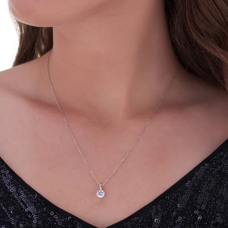 spiritual necklace for women -5/8 ct Solitaire Lab Grown Diamond Pendant available in 14K and Platinum