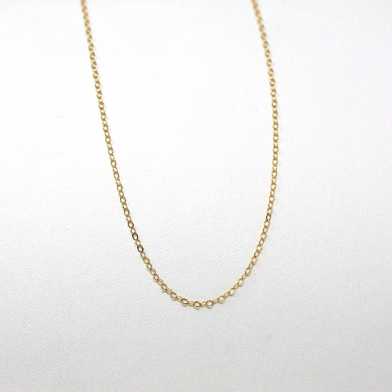 moon pendant necklace for women -Gold Filled Chain - 16 Inch 14/20 GF Necklace - 1.2 mm Curb Neck Chain with Spring Ring - Bright Finish Brand New Wholesale Jewelry Supply