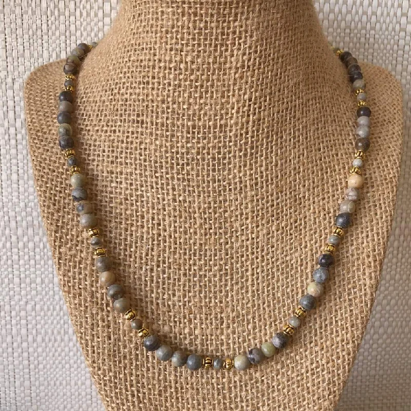 pearl and diamond necklace for women -Mens Picasso and Gold Beaded Necklace