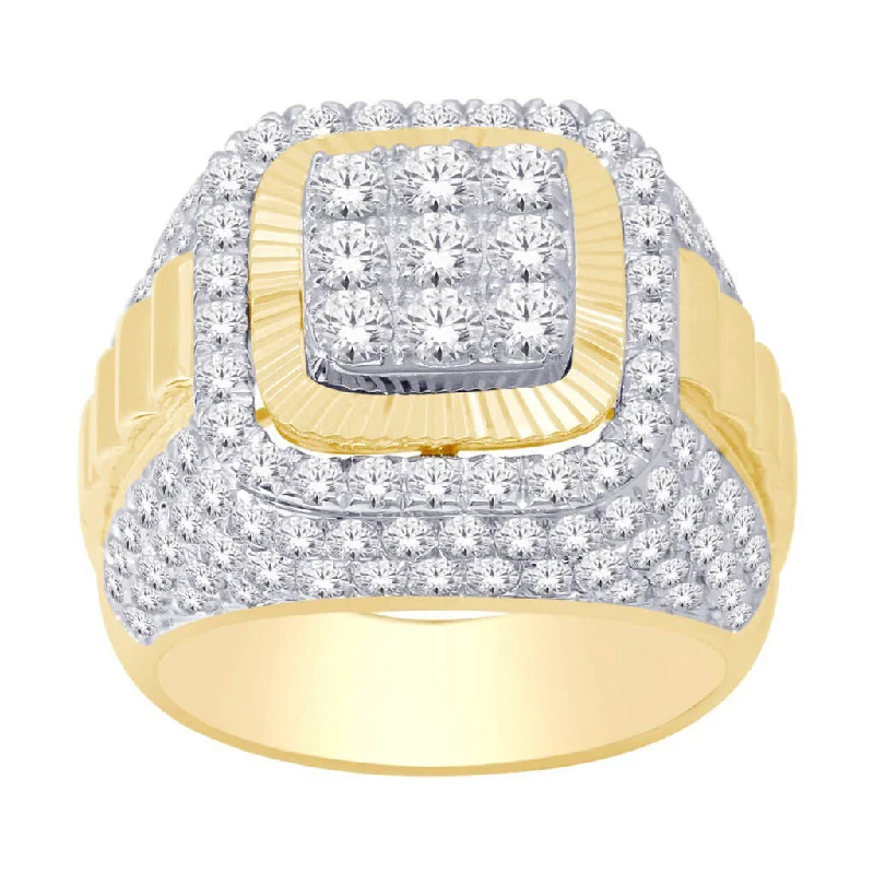 gold rings with diamonds-10K 3.47-3.53CT D-MENS RING