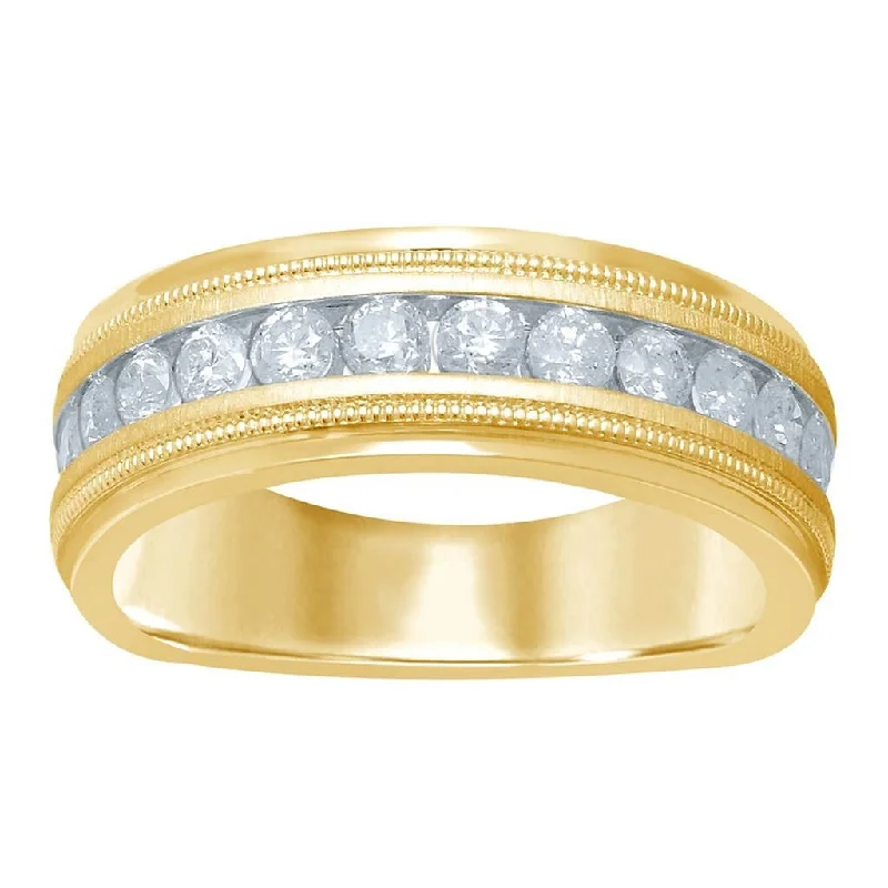 diamond band rings-14K 0.96-1.00CT D-MENS BANDS RING