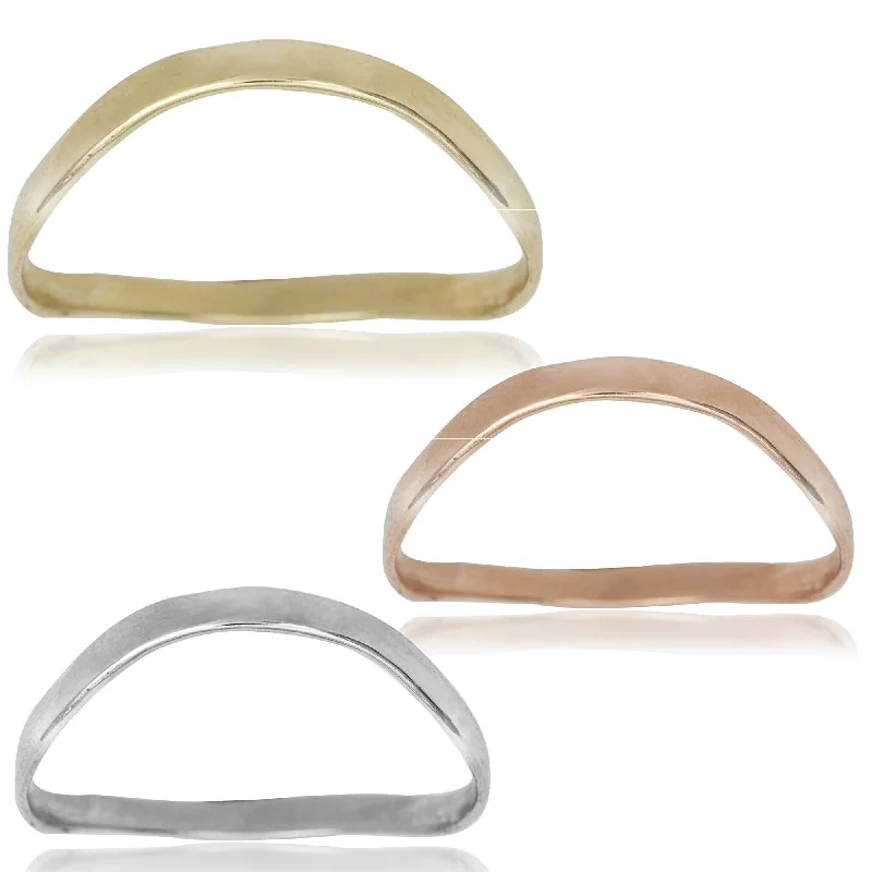 best men’s rings-14k Gold Modern Wave Thumb Ring