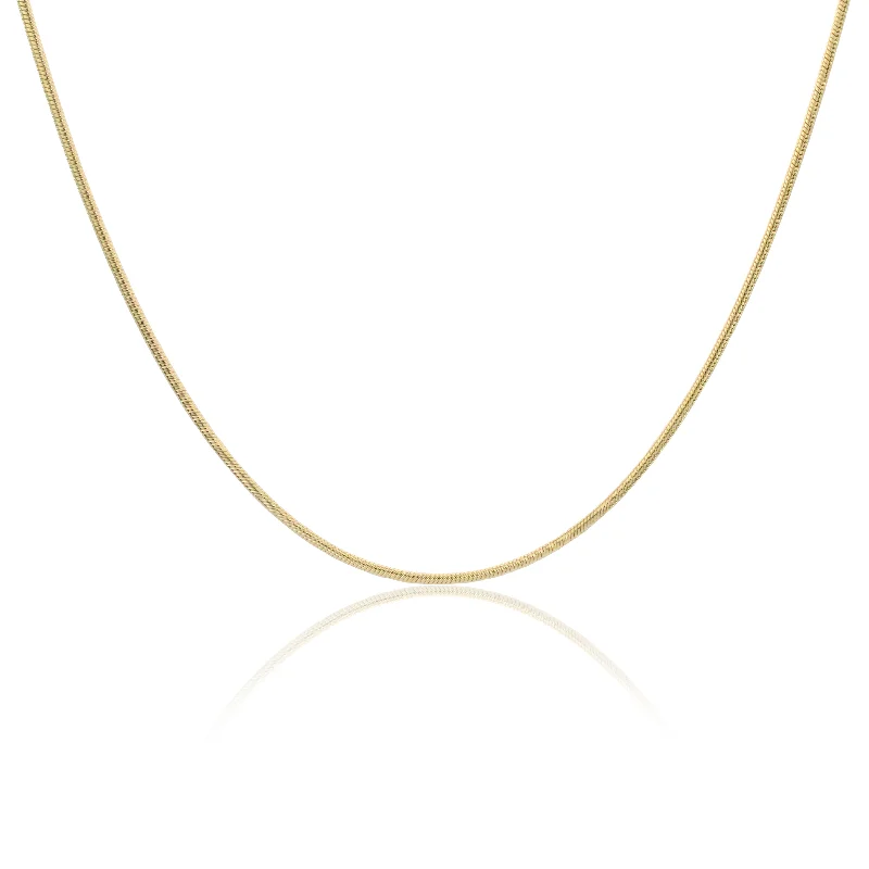 crystal necklace for weddings -14k Gold Snake Chain Necklace