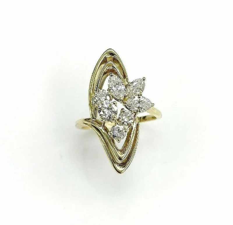 diamond promise rings-$7,950 Retail 1.59 Carats Diamond Anniversary/Celebration Ring G VVS 18K Gold