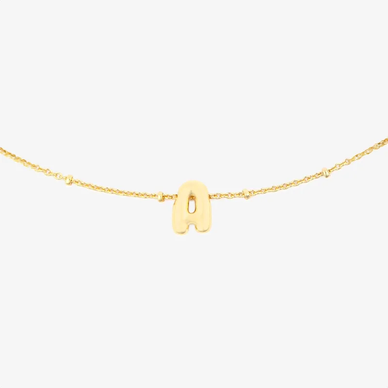 stylish choker necklace for women -Alphabet Satellite Chain Choker