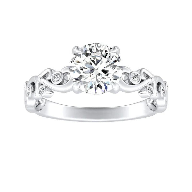 unique engagement rings-Auriya 14k Gold 1ctw Vintage Solitaire Moissanite Engagement Ring