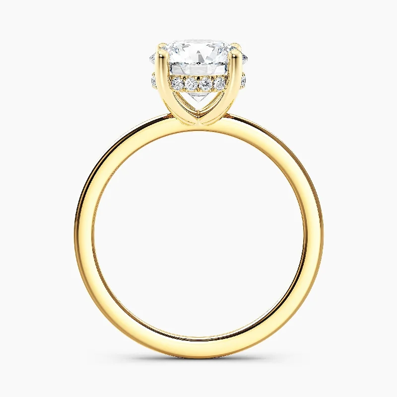 luxury wedding rings-Auriya 14k Gold 2.50ctw Round Hidden-Halo Lab Grown Diamond Engagement Ring