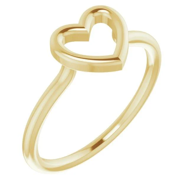 luxury rings for special occasions-JDSP51638 - HEART RING