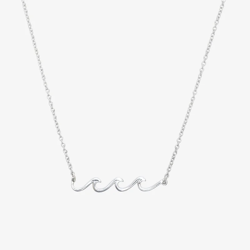 zodiac sign necklace for gifts -Delicate Wave Necklace