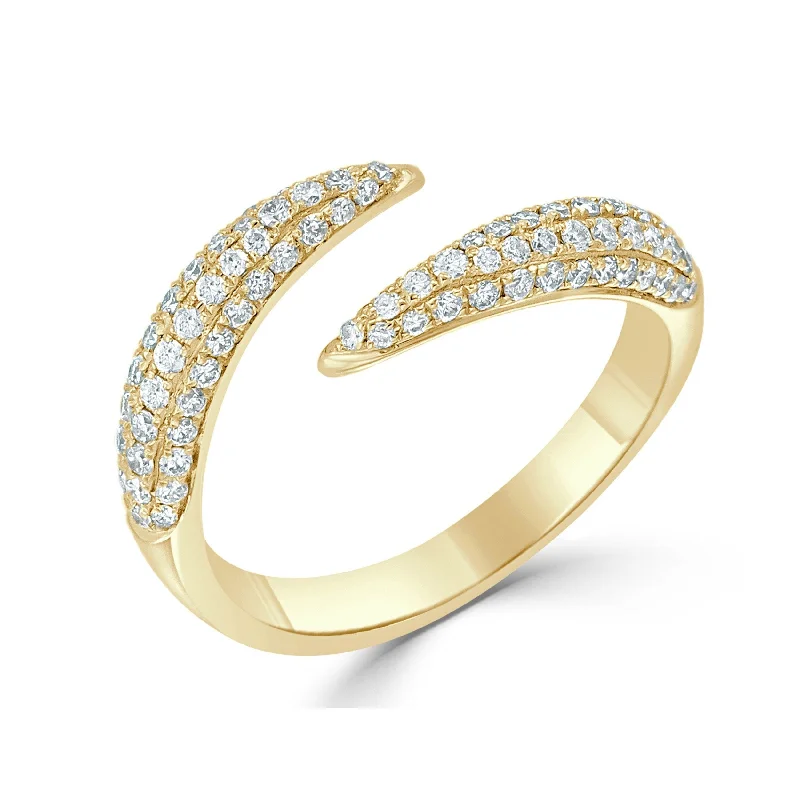 engagement rings with halos-Diamond Open Band Ring 14K Gold 1/2 CT TDW by Joelle Jewelry