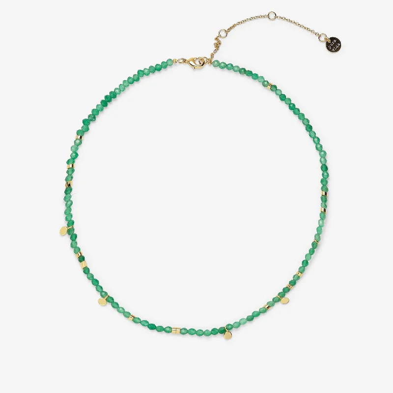 multi-layer necklace for women -Jade Beaded Choker