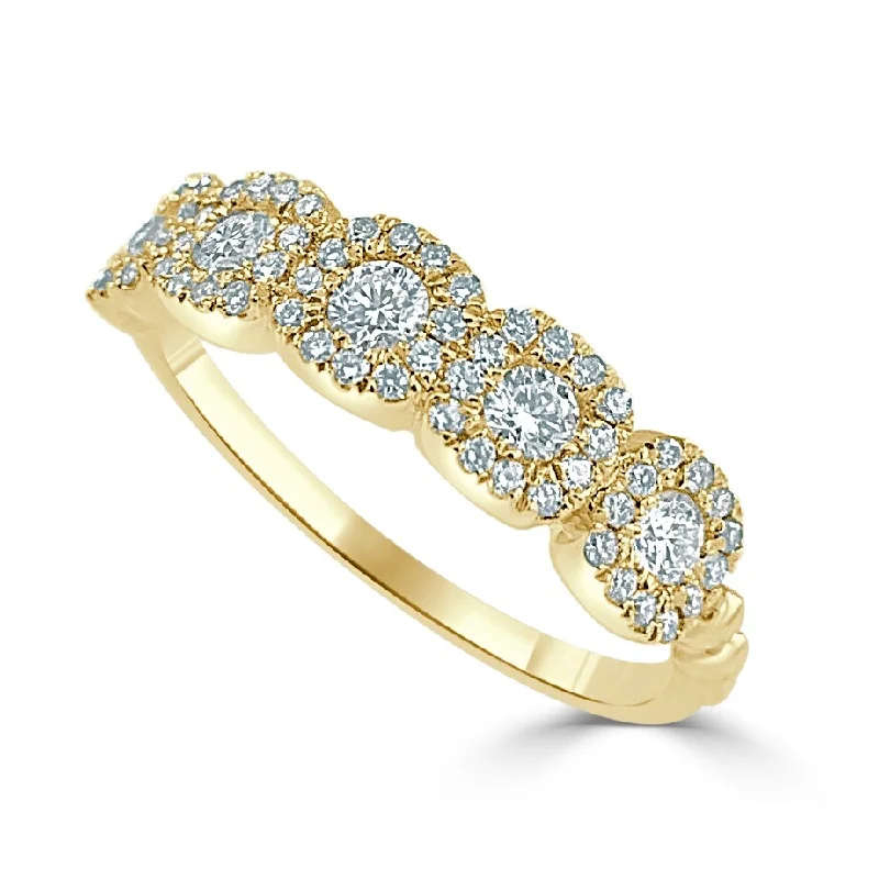 silver promise rings-Joelle Diamond Band Ring 14K Gold 3/8 CT TDW