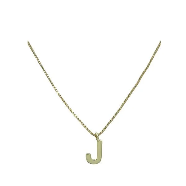 anniversary gift necklace for her -Link Chain With Initial: J-L: Gold Fill or Sterling Silver Chain (NGCP40_ or NCP40_)