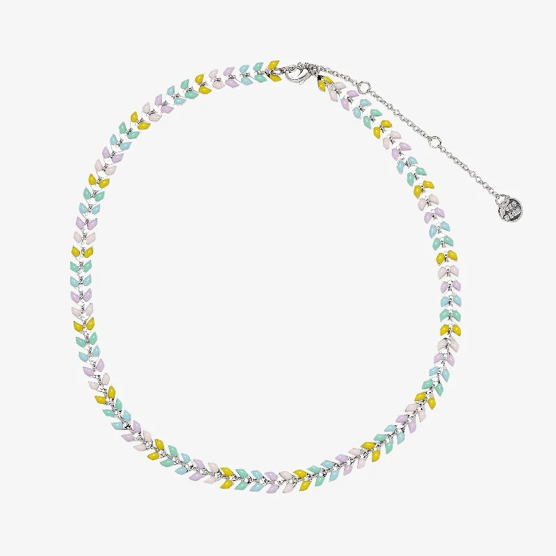 moonstone necklace for women -Rainbow Chevron Choker