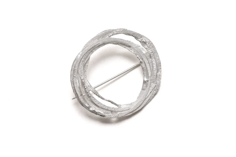 unique men’s rings-Silver Wrap Brooch