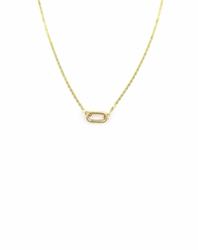 thick chain necklace for men -The Lexi Lock Necklace: 1mm Valentino Chain