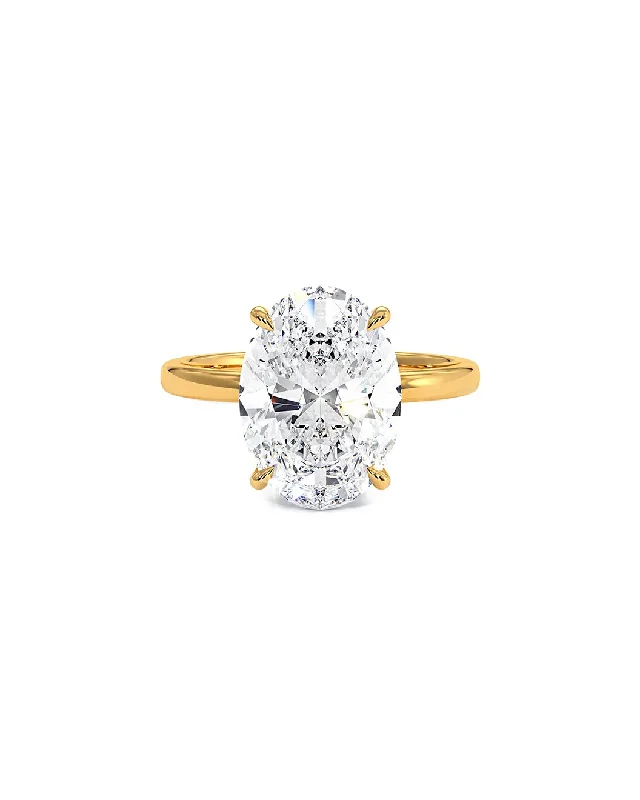 gold rings with diamonds-14K White Gold 3.00 Carat F - Vs2