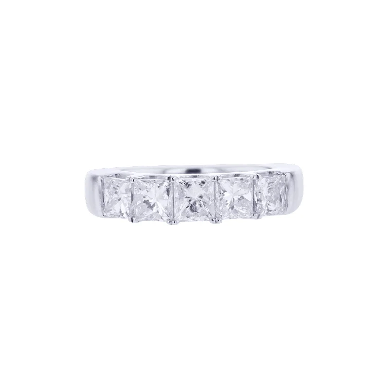 luxury rings for special occasions-Diana Princess Cut Diamond Wedding Ring 1 5/8ct