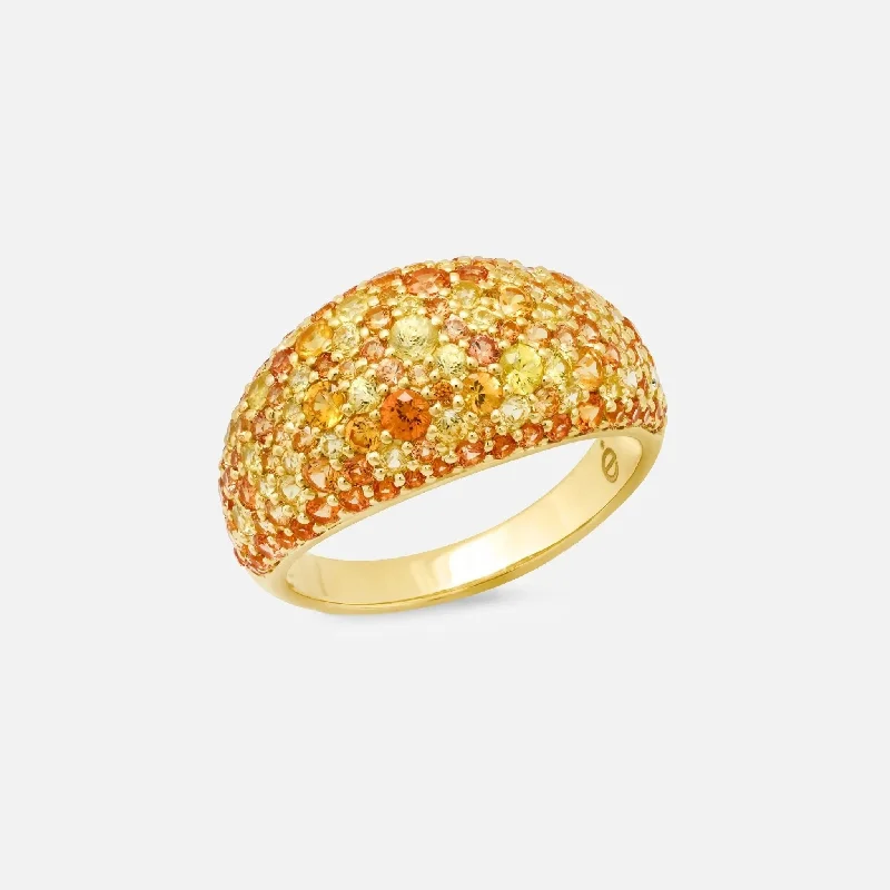 affordable wedding rings-Ombré Sunburst Cocktail Ring