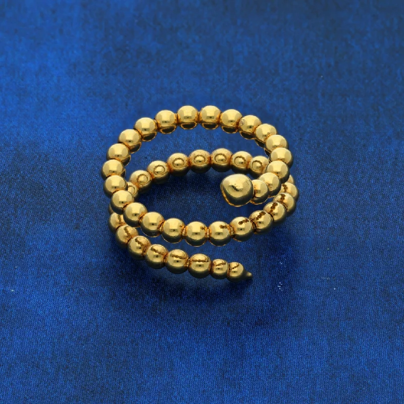 wedding ring sets-Gold Niata Beads Design Ring 21KT - FKJRN21K8859