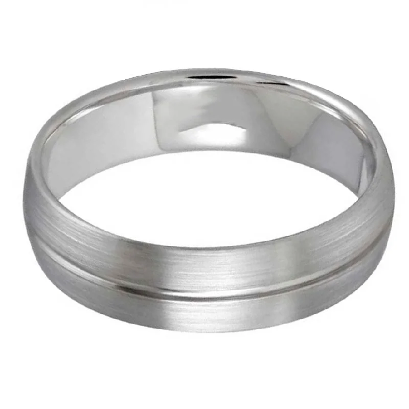 fashion rings for men-Groove 6mm Wedding Ring