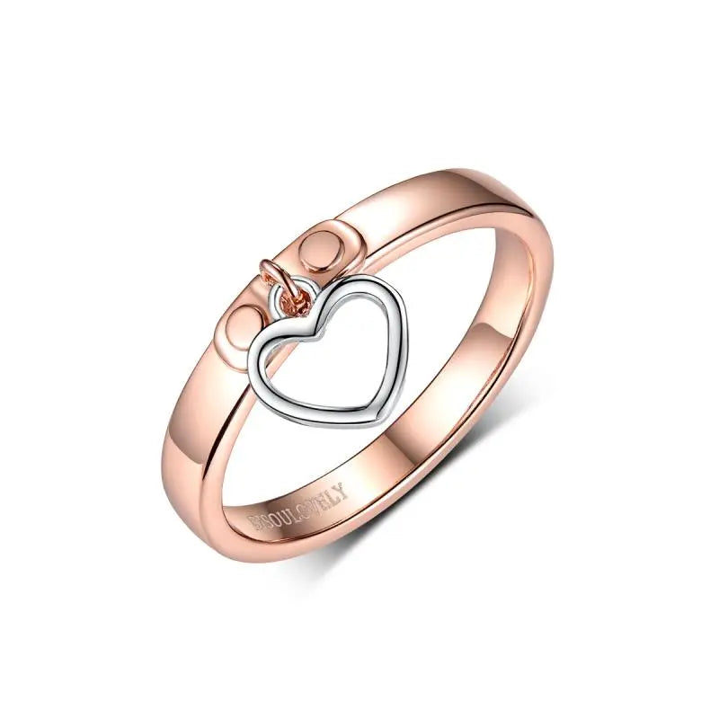 silver statement rings-I'm Yours Heart Collar Ring - Stainless Steel