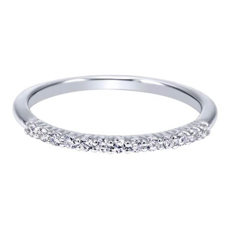 silver wedding bands-Jamie Diamond Wedding Ring