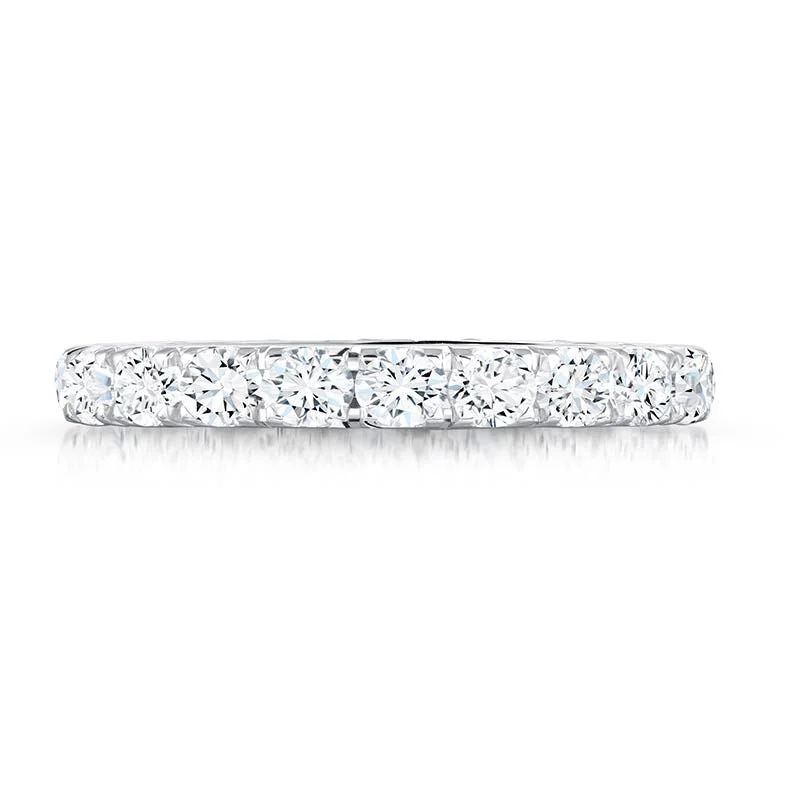 big gemstone rings-Khloe Eternity Diamond Wedding Ring