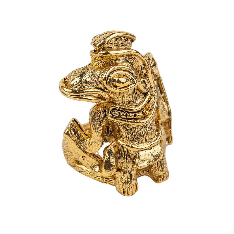 ring sets for brides-Antique Gold Mayan Animal Ring