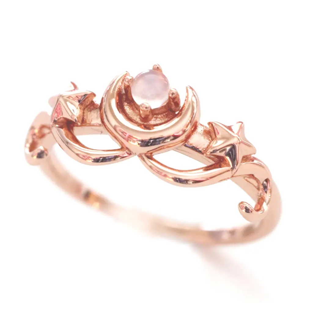 gold wedding rings-Luna Ring (Rose Gold)