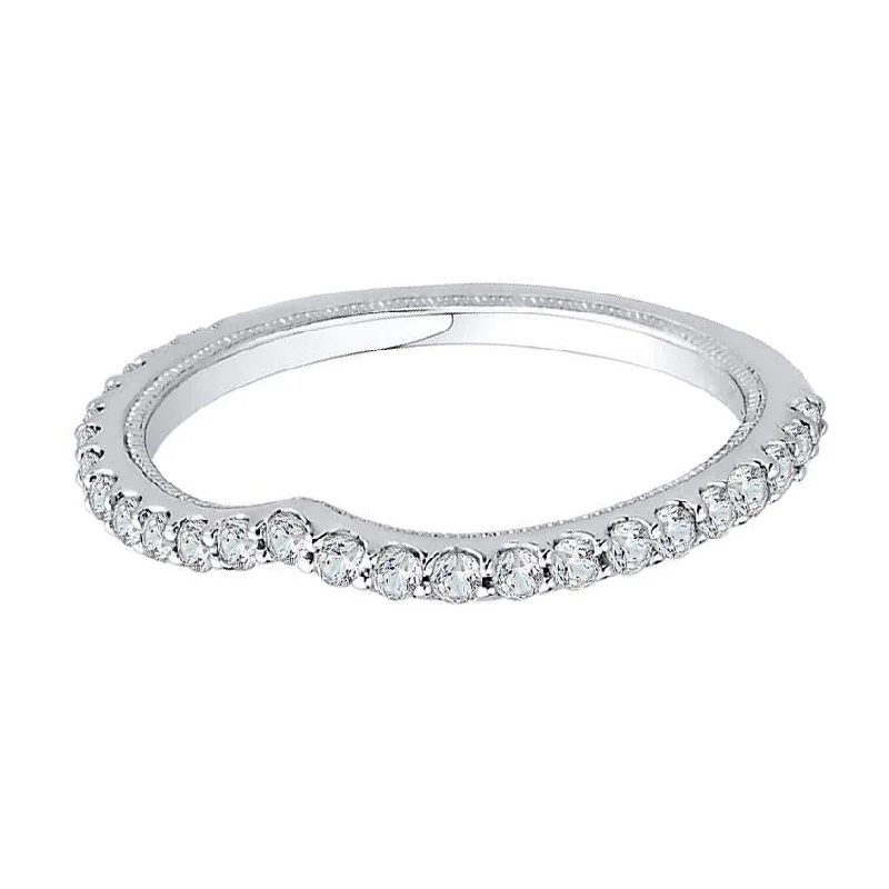 silver ring sets for women-Morena Diamond Wedding Ring