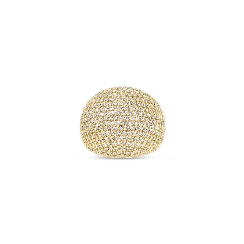 gold wedding rings-Pavé Globe Ring