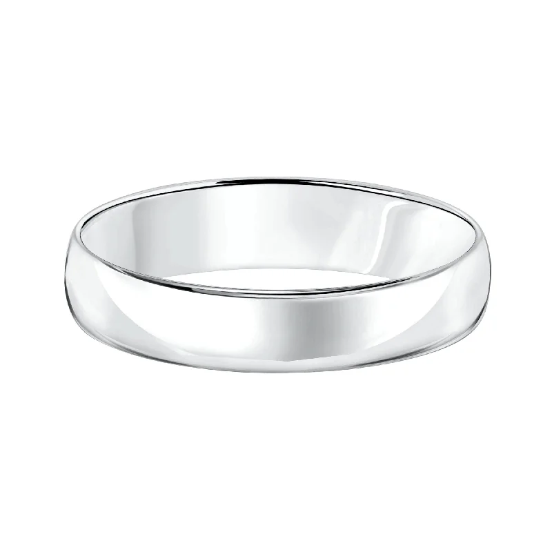 women’s wedding sets-Roux 4mm Light Low Dome Platinum Wedding Ring