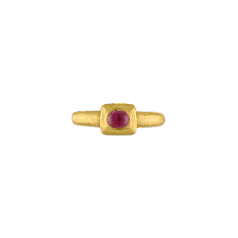 art deco engagement rings-Ruby Pinch Ring