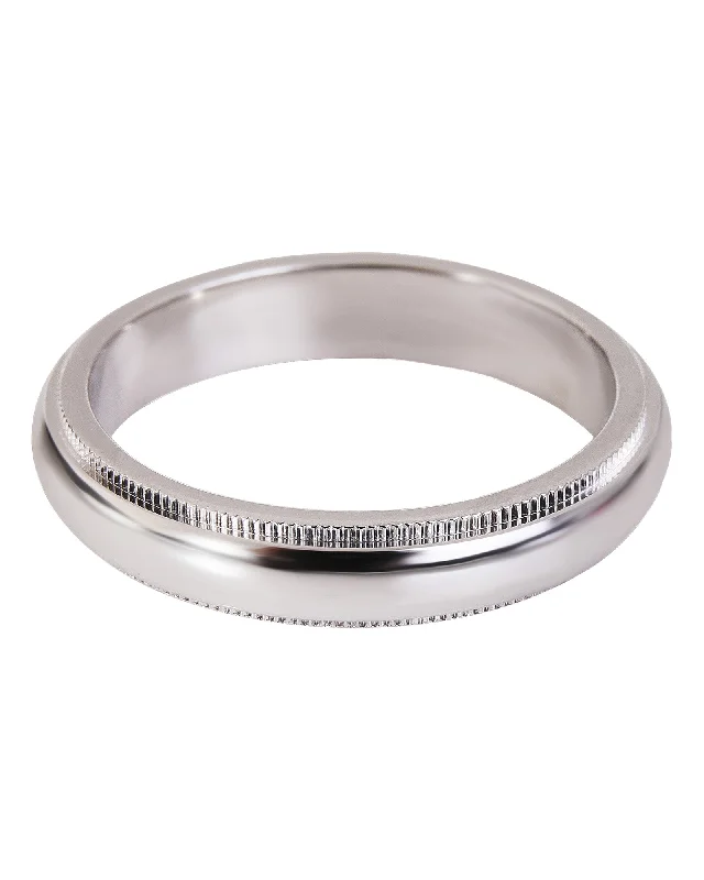 gemstone rings for women-Tiffany & Co. Together Classic Milgrain Wedding Band in Platinum