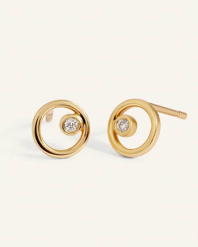 men’s gold stud earrings -Clarke Earrings