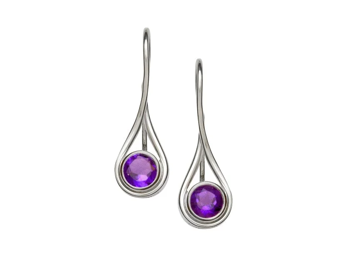 titanium stud earrings for men -Desire Amethyst Earrings