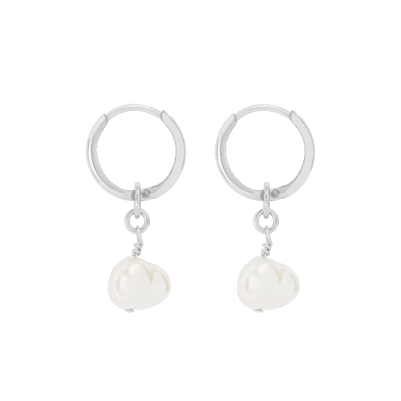 simple stud earrings for men -Lucia Mini Hoop Earrings - Silver