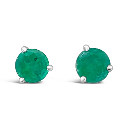 luxury pearl stud earrings for brides -Emerald Earrings