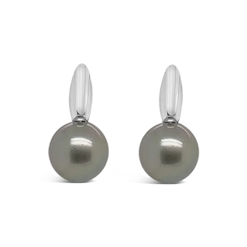 opal gemstone stud earrings for women -Tahitian Pearl Earrings